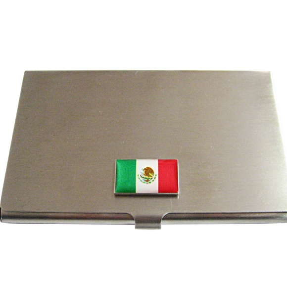 10037.Jpg Mexico Flag Business Card Holder